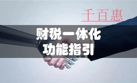財(cái)稅一體化功能指引（可實(shí)現(xiàn)財(cái)務(wù)報(bào)表等自動生成）